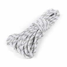 Шнур витой мебельный SHDV6207 10мм цв.белый+серебро 6474, уп.10м
