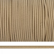 Резинка-шнур 2,5мм шляпная круглая TBY цв. F308 бежевый боб.100м