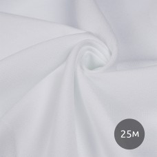 Ткань Габардин кач-во Фухуа 180 г/м² 100% полиэстер шир.150 см TBY.Gbf.24102.2 цв.02 белый рул.25м