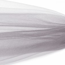 Фатин Кристалл средней жесткости блестящий K.TRM шир.300см, 100% полиэстер цв. 56 К уп.5м - серый серебро