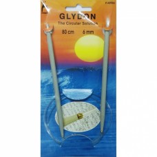48956 PONY GLYDON Спицы круговые для вязания 6,00 мм/80 см, пластик, 2 шт упак (1 упак)