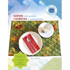 Набор для изготовления текстильной игрушки KFP2 Салфетка зеленая с аппликацией упак (1 шт)