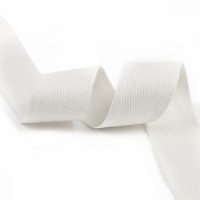 Тесьма киперная 30 мм хлопок 2,5г/см TBY.CT30101 цв.F101 белый  уп.10м