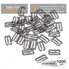 Крючок для купальника металл TBY-915.SW 15мм, цв.черный никель, уп.1000шт