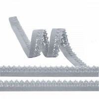 Резинка TBY бельевая (ажурная) 12мм RB01329 цв.F329 серый серебро уп.100м