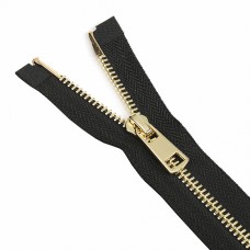 Молния MaxZipper мет. Титан N5 золото 70см цв.F322 черный уп.10 шт
