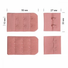 Застежка с крючками 3х2 для бюстгальтера TBY.3F154 3см цв.F154 розовый персик уп.10шт