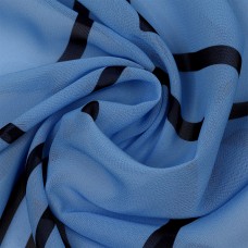 Ткань Шифон-шелк 50 г/м² 100% пэ шир.150 см T.0316.03 цв.голубой рул.35м