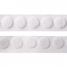 Лента липучка кружочки самоклеящиеся TBY 16мм белый F101 уп.100 пар