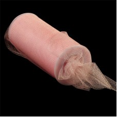 Фатин средней жесткости в шпульках блестящий,100% нейлон, TBY.C шир.150мм цв.04 св.розовый уп.22.86м