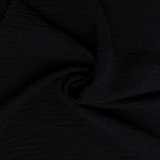 Ткань Лен Манго 110 г кв.м 100% полиэстер шир.148 см Р.34098.11 цв.11 черный уп.30м (+-5м)