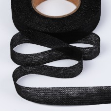 Лента Idealtex нитепрошивная клеевая по долевой 15мм 45г/м² в инд.упаковке черный 4715B рул.25м