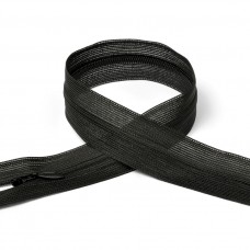 Молния Mzip пласт. потайная N3 70см н/р цв.F322 черный уп.100шт