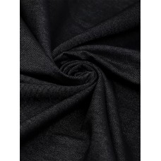 Ткань Джинса 240 г/м² 60 хлопок, 37% пэ, 3% лайкра шир.150 см DJ.2 цв.черный меланж рул.25м