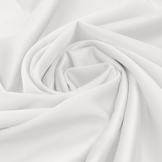 Ткань шелк Армани 120г/м² 97% ПЭ 3% Спандекс шир.150см TBYArm-001 цв.01 белый рул.25м