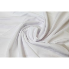 Ткань Джерси 220 г/м² 90%ПЭ+10% спандекс шир.160см Dg220.F101 цв.белый рул.50м