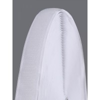 Лента липучка самоклеящаяся TBY 20мм белый F101 уп.25м крючок