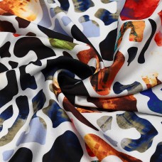 Ткань шелк Армани креп 90 г/м² 97% полиэстер, 3% лайкра шир.148 см T.0049.1 цв.белый уп.1,5м