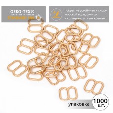 Пряжка регулятор для купальника металл TBY-810D.SW 10мм цв.золото, уп.1000шт