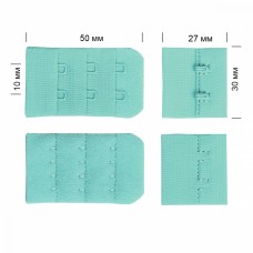 Застежка с крючками 3х2 для бюстгальтера TBY.3F201 3см цв.F201 мятный уп.10шт