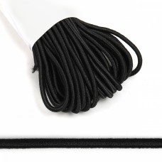 Резинка TBY шляпная (шнур круглый) цв.F322 черный 2,5мм рул.10м (+-0,5м)