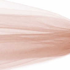Фатин Кристалл средней жесткости блестящий K.TRM шир.300см, 100% полиэстер цв. 76 К уп.50м - бледно-персиковый