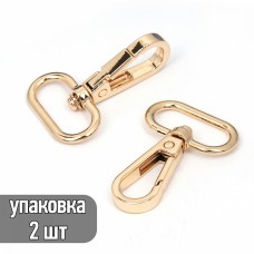 Карабин металл TBY-AX11.1-25 50х32мм (внутр. 25мм) цв. золото уп. 2шт