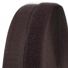 Лента липучка TBY пришивная кач.B шир.25мм цв.F304 коричневый уп.25м (пара)
