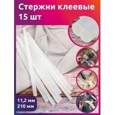 Клей для клеевого пистолета прозрачный Maxwell Glue d 11,2мм L 210мм уп.15шт