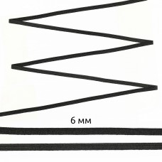 Резинка TBY вязаная Стандарт 6мм черный 3,9г-4,3г в инд.упаковке пасма 200м