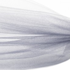 Фатин Кристалл средней жесткости блестящий K.TRM шир.300см, 100% полиэстер цв. 81 К уп.5м - серый
