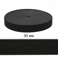 Резинка TBY вязаная Стандарт 30мм черный 3,9г в опт.упаковке 10рул*40м