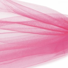 Фатин Кристалл средней жесткости блестящий K.TRM шир.300см, 100% полиэстер цв. 57 К уп.5м - розовый неон