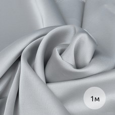 Ткань шелк Армани 90г/м² 97% ПЭ 3% Спандекс шир.150см TBYArm-064 цв.64 серый-жемчужный уп.1м
