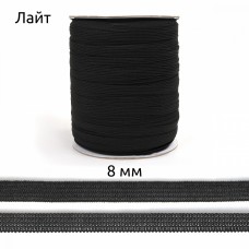 Резинка TBY вязаная Лайт 8мм черный 2,8г боб.200м