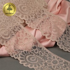 Кружево-стрейч KRUZHEVO TBY.YSTL00839/N шир.90мм цв.168 серебристый пион уп.3м
