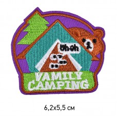 Термоаппликации TBY-2216 Family Camping 6,2х5,5см, уп.10шт.