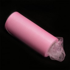 Фатин средней жесткости в шпульках блестящий,100% нейлон, TBY.C шир.150мм цв.05 розовый уп.22.86м
