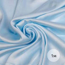 Ткань шелк Армани 90г/м² 97% ПЭ 3% Спандекс шир.150см TBYArm-076 цв.76 св.голубой уп.1м