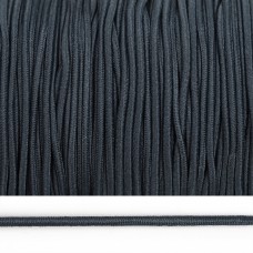 Резинка-шнур 2,5мм шляпная круглая TBY цв. F321 тёмно-серый боб.100м