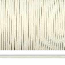 Резинка-шнур 2,5мм шляпная круглая TBY цв. F306 молочный боб.100м