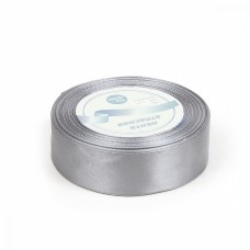 Лента атласная 25мм в инд.упаковке цв. 3170 т.серый Magic4Hobby уп. 22,5м (+-1м)