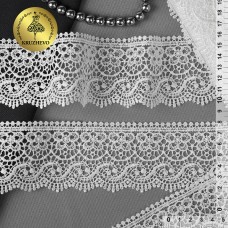 Кружево гипюр KRUZHEVO TBY 8GB014 шир.65мм цв.01 белый уп.13,71м