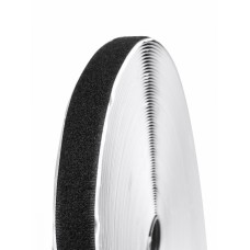 Лента липучка самоклеящаяся TBY 20мм черный F322 уп.25м петля