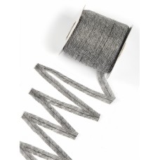 Лента Idealtex нитепрошивная клеевая по косой с нитью 15мм 45г/м² в инд.упаковке серый 5715G рул.100м