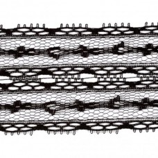 Кружево-трикотаж TBY 741-2B шир.50мм цв.черный уп.45,7м