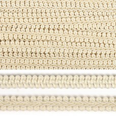 Тесьма TBY Шанель плетеная шир.12мм 0384-0016 цв.F102 молочный уп.18,28м