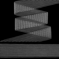 Резинка TBY декоративная ET20.124002 шир. 4см цв.белый  уп.4+-0,5м