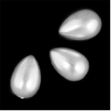 Полужемчужины перламутр в форме Капли 8х13 мм цв.41 белый уп.500г (2500шт)