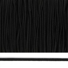 Резинка TBY шляпная (шнур круглый) цв.F322 черный 2мм боб.100м